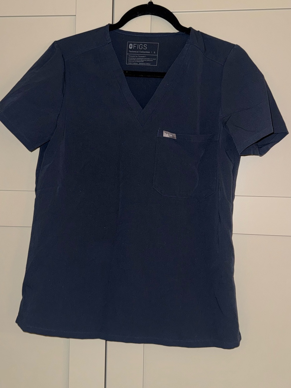 Figs Dark Grey V-Neck Medical Top